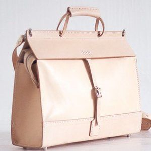 Vegetable tanned leather women's bag